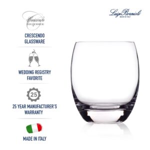 Luigi Bormioli Crescendo 15.5 Ounce Tumblers, Set Of 4, Crystal SON-hyx Glass, Made In Italy.