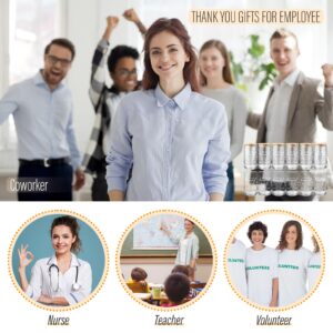 Nuanchu 12 Thank You Gifts Bulk Employee Appreciation Gifts Glass Cups with Bamboo Lids and Straws Awesome Sign Motivational Gifts for Students Teacher Coworker(May You Be Proud of The Work You Do)