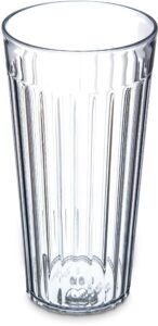 carlisle foodservice products bistro tumbler plastic tumbler for restaurants, catering, kitchens, plastic, 32 ounces, clear