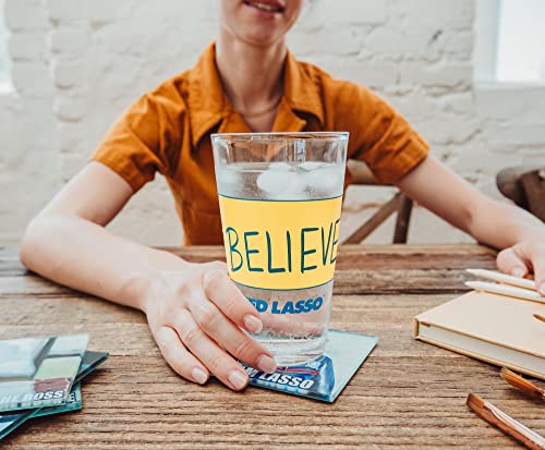 Silver Buffalo Ted Lasso Believe Pint Glass | Holds 16 Ounces