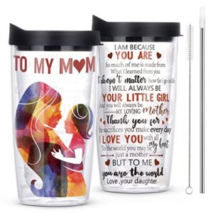modwnfy mothers day gifts, to my mom tumblers, gifts for mom from daughter, mom gifts mom christmas gifts mom birthday gifts, valentine’s day gifts for mom women, double walled mom tumblers 16 oz
