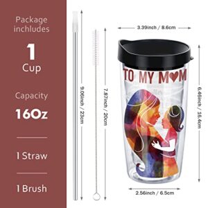 Modwnfy Mothers Day Gifts, To My Mom Tumblers, Gifts for Mom From Daughter, Mom Gifts Mom Christmas Gifts Mom Birthday Gifts, Valentine’s Day Gifts for Mom Women, Double Walled Mom Tumblers 16 Oz