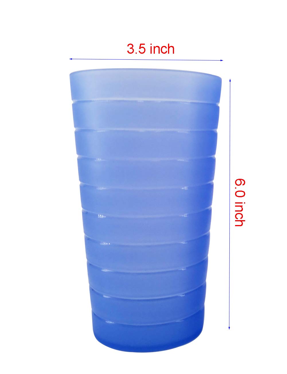 YUYUHUA 22-ounce Plastic Tumblers Unbreakable BPA Free Dishwasher Safe Set of 12 in Multicolors Reusable Drinking Cups