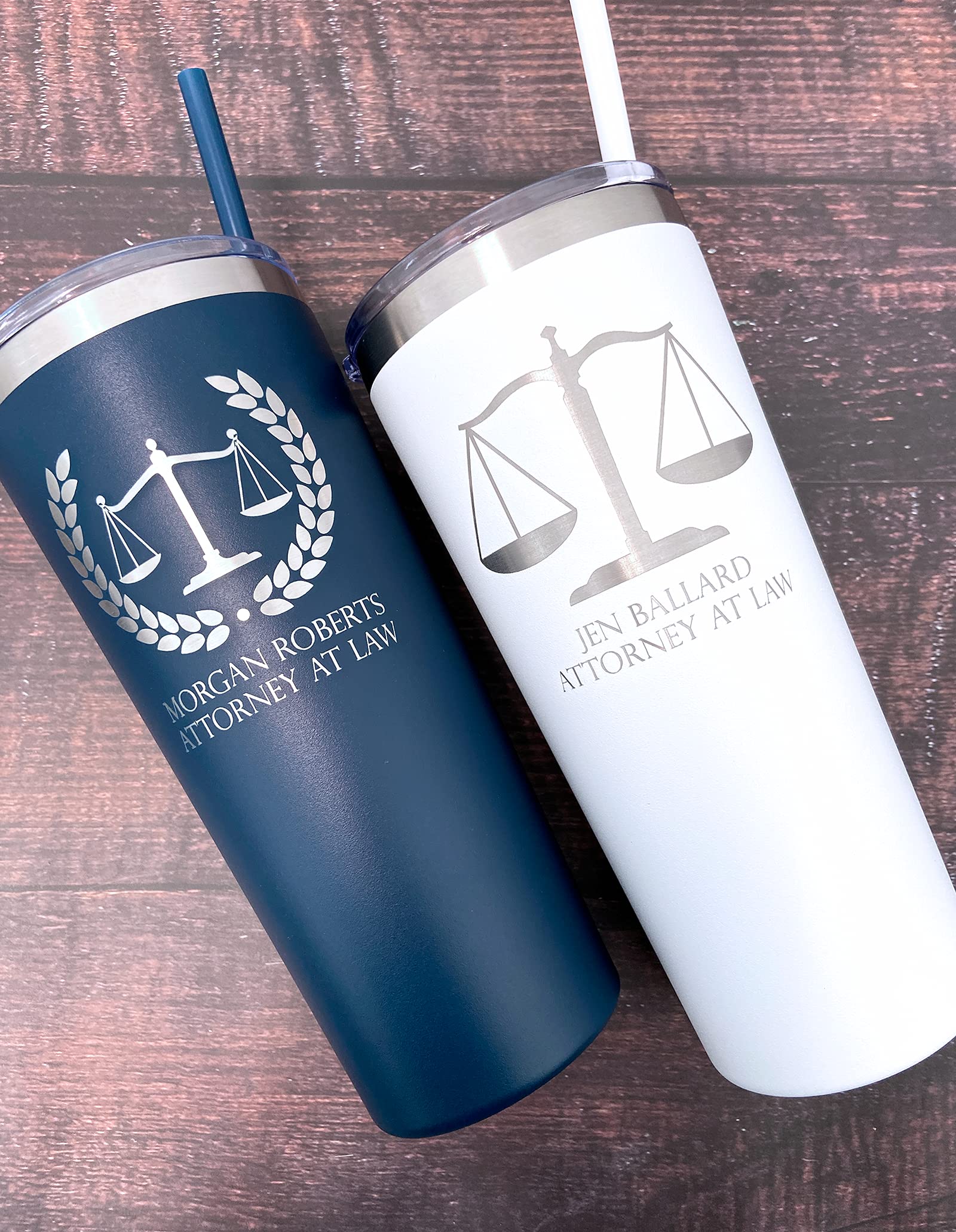 AVITO 22 oz Personalized Lawyer Gift, Laser Engraved Tumbler for Attorney at Law, Future Lawyer, Paralegal, and Law School Graduation Gift