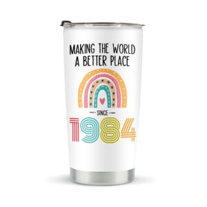 40th birthday gifts for women, tumbler 20 oz stainless steel vacuum insulated tumblers, 1984 birthday gifts for women, 40 year old birthday gifts, 40th birthday gift ideas, 40th birthday tumbler