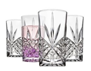 godinger tall highball glasses, shatterproof and reusable acrylic - dublin collection, set of 4