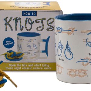 How To: Knots Coffee Mug - Learn How to Tie Eight Different Knots - Comes in a Fun Gift Box - by The Unemployed Philosophers Guild