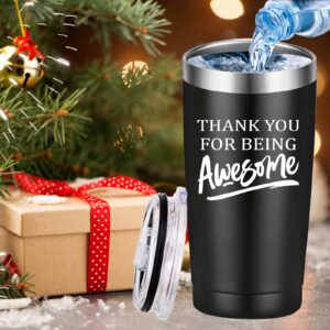 Mamihlap Thank You for Being Awesome Travel Mug Tumbler.Thank You,Inspirational Appreciation Gifts for Men Women Friend.Encouragement Gifts for Coworker Boss Teacher Employee.(20 oz Black)