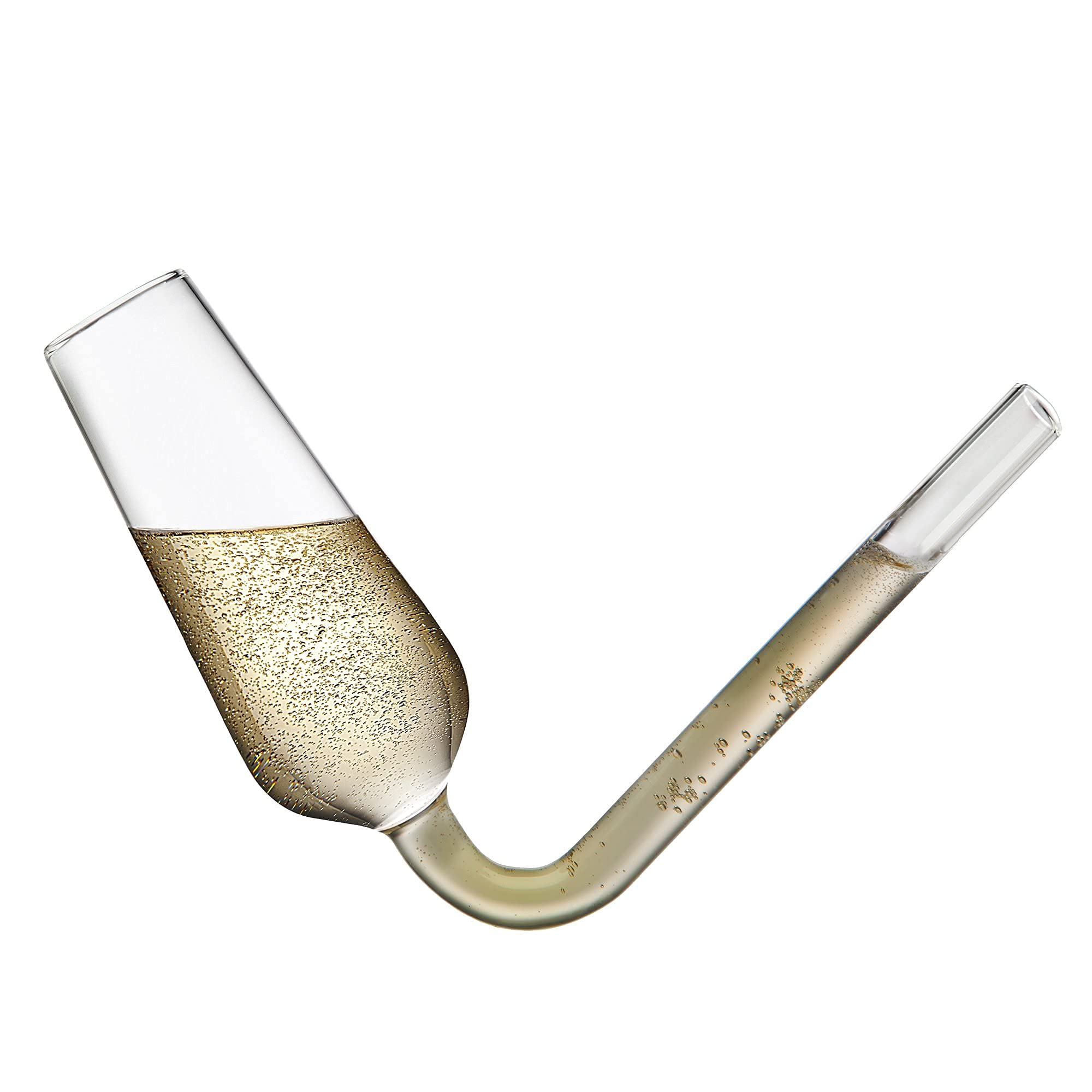 Godinger Champagne Flutes Guzzler Glasses, Champagne Glasses, Champagne Flute Shooters, The Champagne Glass to Chug Champagne, White Elephant Gifts - Set of 2