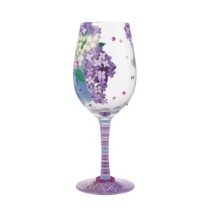 Enesco Designs by Lolita Best Grandma Ever Hand-Painted Artisan Wine Glass, 15 Ounce, Multicolor