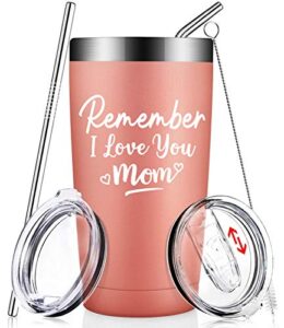 birgilt mom gifts from daughter, son, kids - remember i love you mom - christmas gifts for mom - mothers day gift for mom - tumbler cup