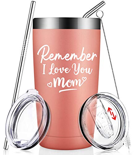 BIRGILT Mom Gifts from Daughter, Son, Kids - Remember I Love You Mom - Christmas Gifts for Mom - Mothers Day Gift for Mom - Tumbler Cup