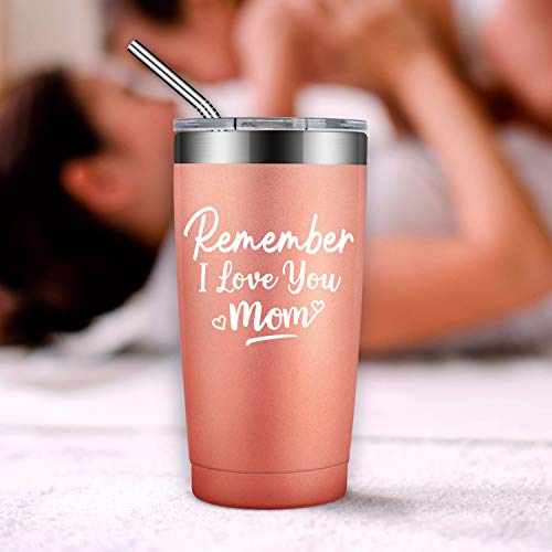 BIRGILT Mom Gifts from Daughter, Son, Kids - Remember I Love You Mom - Christmas Gifts for Mom - Mothers Day Gift for Mom - Tumbler Cup