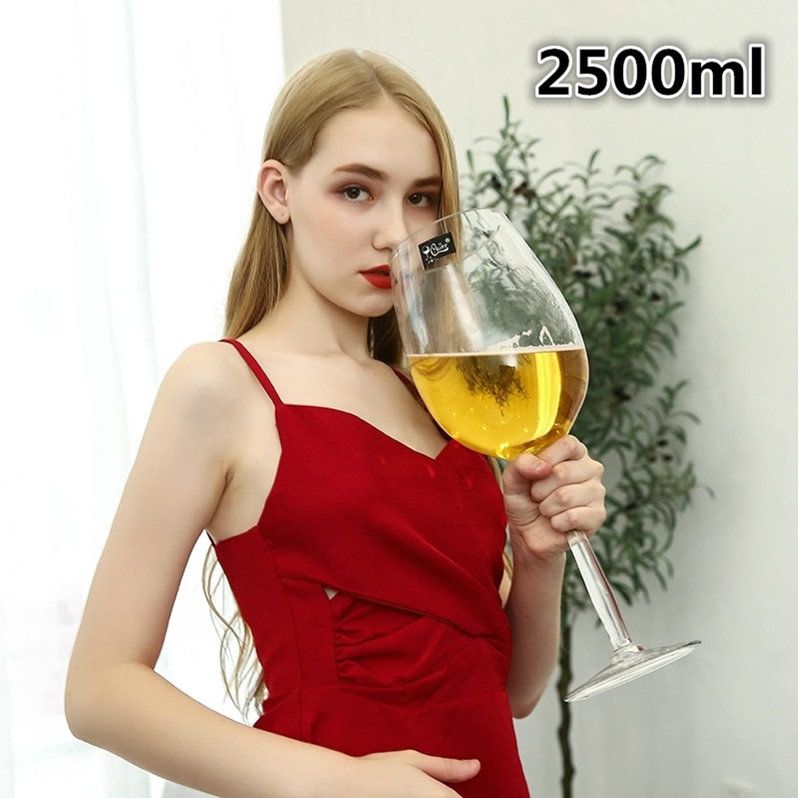 YUANXIN Giant Wine Glass Huge Stemware Oversized Goblet Extra Large Champagne Glasses Beer Mug Red Wine Glasses