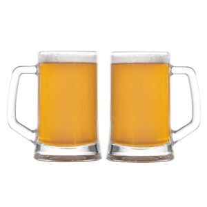 Amlong Crystal Lead-Free Beer Mug - 16 oz, Set of 2