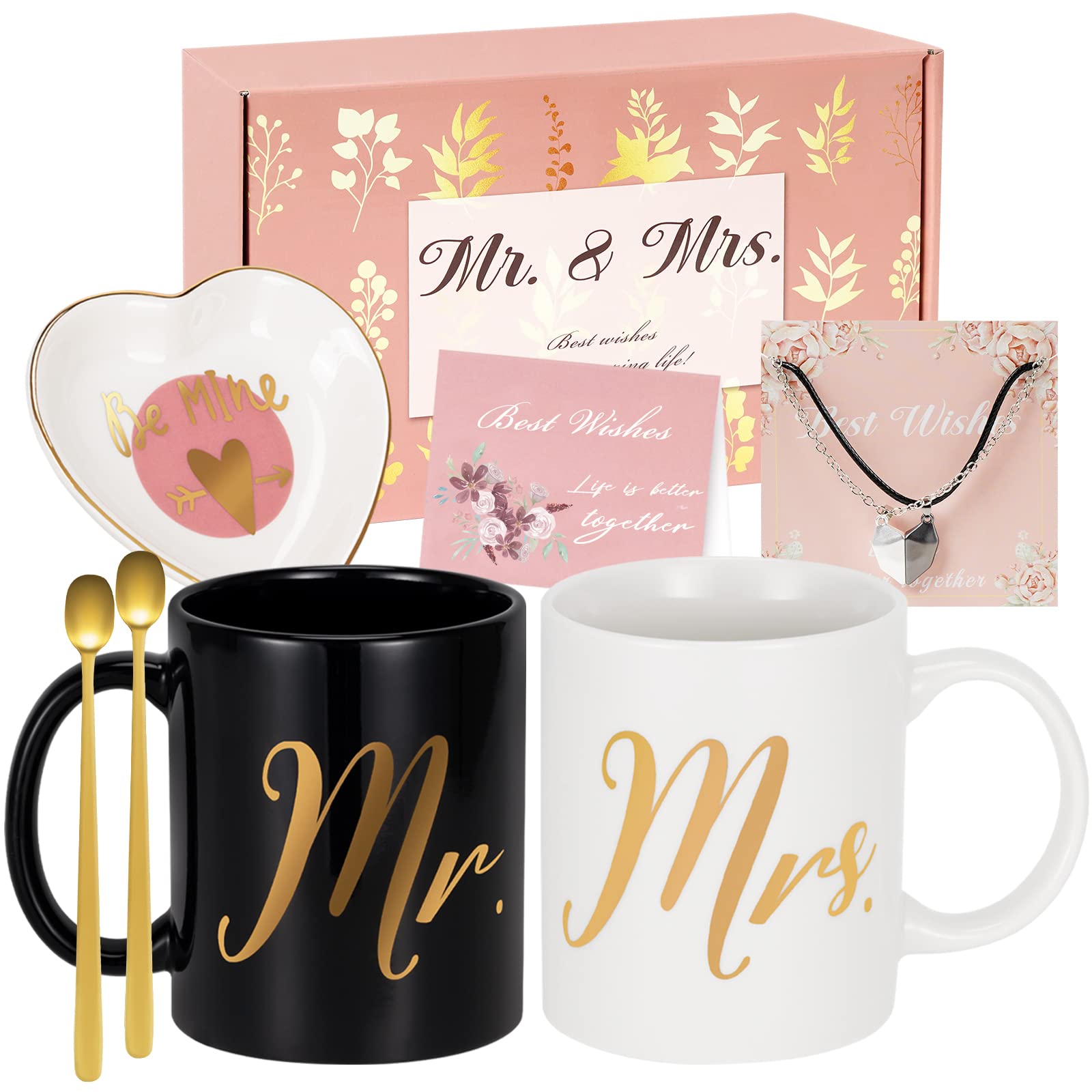 Vakuny Wedding Gifts for Couples - Bridal Shower Gift for Her Women - Anniversary Engagement Honeymoon Gifts for Newlyweds - Mr & Mrs Gifts for Bride and Groom