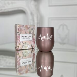 Violet and Gale Aunt Gifts from Niece - Great Gift for Aunts 12oz Auntie Wine Glass Tumbler Best Aunt Ever Birthday Mug Cup