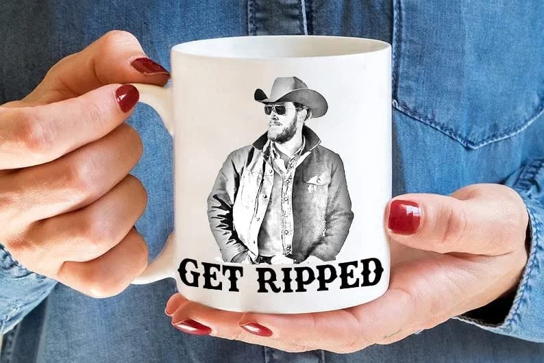 Get Ripped - Rip Wheeler Yellowstone Mug, Babimarkeebei Funny Coffee Mugs , Novelty Gift for Friend, Cute Coffee Cup Gifts 11oz -144