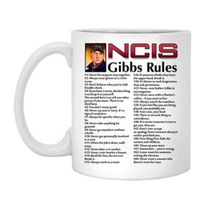 ncis gibbs rules 69 rules coffee ceramic mug 11 oz novelty travel cup