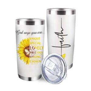 paayna 20 oz you are awesome purple glitter stainless steel tumbler with lid and straw, vacuum double wall insulated affirmation coffee cup, inspirational quote travel mug gifts for women girls