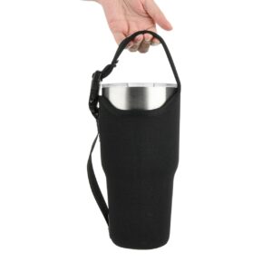 Beautyflier Neoprene 3IN1 Tumbler Carrier Holder Pouch Compatible with 30oz YETI Rambler/Stanley IceFlow Stainless Steel Tumbler, Insulated Cup Holder with Handle and Adjustable Shoulder Sling