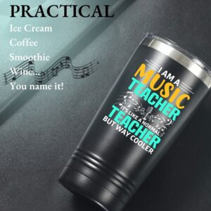 Onebttl Music Teacher Gifts Tumbler for Women Men Piano Band Teacher, 20oz Stainless Steel Mug with Lid and Straw for Teacher Appreciation Day, Christmas, Retirement - Way Cooler