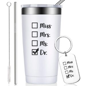 birgilt phd graduation gifts - doctor gifts for women - doctors day gifts, dr day gifts - doctorate gifts for her - 20oz doctor tumbler