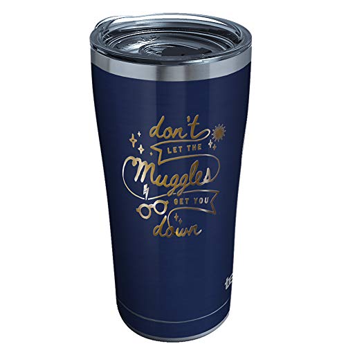 Tervis Harry Potter Don't Let Muggles Get You Down Triple Walled Insulated Tumbler Travel Cup Keeps Drinks Cold & Hot, 20oz Legacy, Stainless Steel