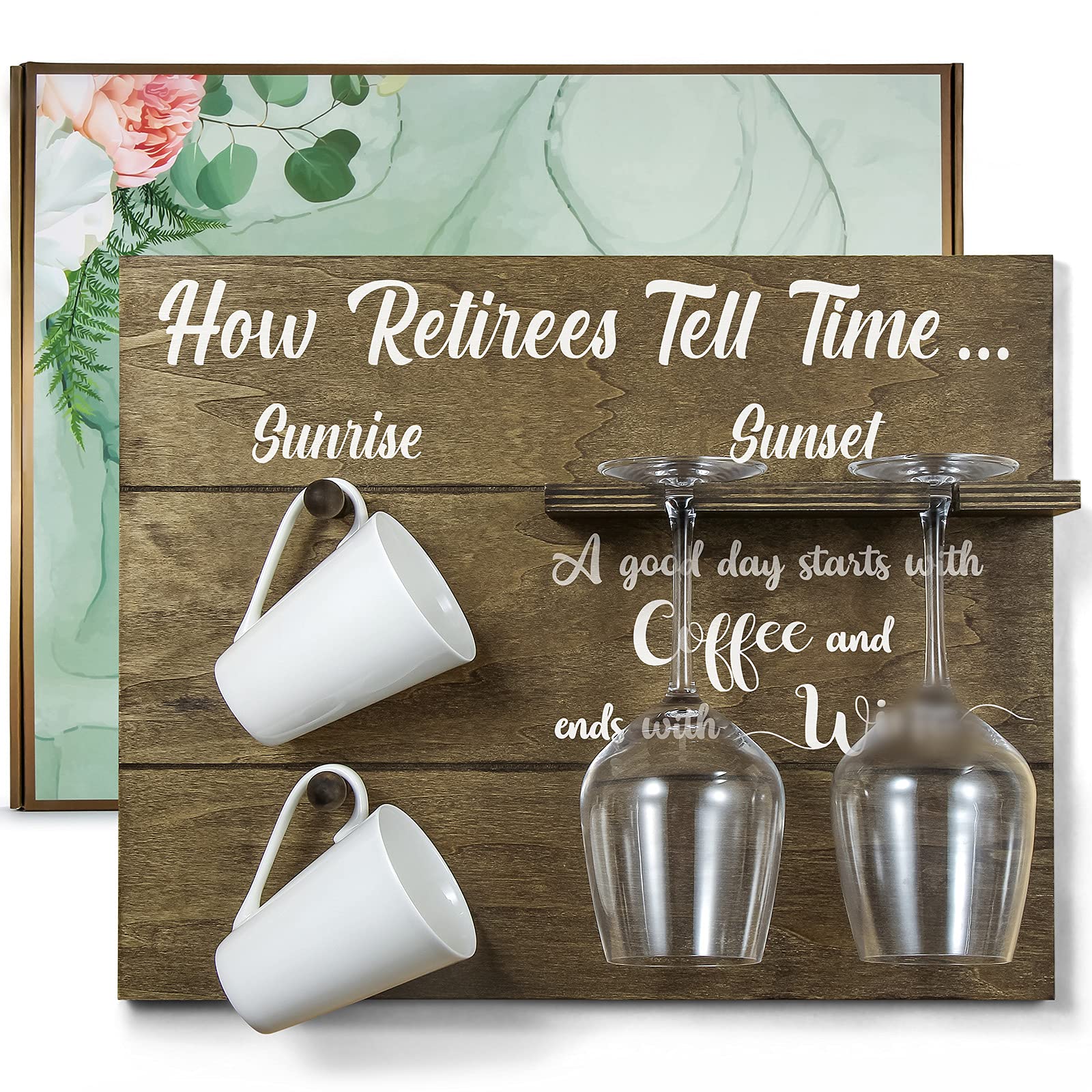 THYGIFTREE Retirement Gifts for Woman Coworker, Cool Retirement Gifts for Teacher How Retirees Tell Time Happy Retirement Funny Retired Gifts for Women