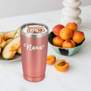 Grandma Gifts, Nana Stainless Steel Travel Tumbler, Christmas Birthday Mother’s Day Gifts for New Grandma Nana Grandmother Gigi Granny Mom Women from Grandchildren, 20oz Insulated Tumbler, Mint