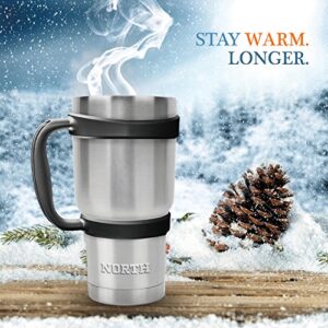 North Stainless Steel Vacuum Insulated 5-Piece Tumbler Set, 30 oz, Travel Mug For Home, Office, School – Like Yeti Tumbler For Ice Drink & Hot Beverage
