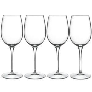 Luigi Bormioli Crescendo 13-Ounce Chardonnay Wine Glasses, Set Of 4, Crystal SON-hyx Glass, Made In Italy.