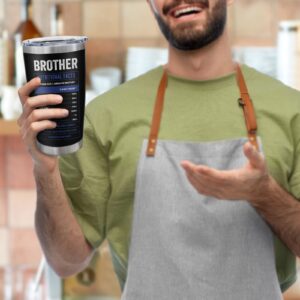 Big Brother Gift,Gifts for Brother Tumbler Coffee 20oz 1PC,Brother Birthday Gifts,Brother Gifts from Sister,Birthday Gifts for Brother,Best Gift Idea for Brother Men Him,Brother American Flag Cup