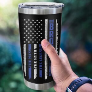 Big Brother Gift,Gifts for Brother Tumbler Coffee 20oz 1PC,Brother Birthday Gifts,Brother Gifts from Sister,Birthday Gifts for Brother,Best Gift Idea for Brother Men Him,Brother American Flag Cup