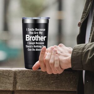 Grifarny Gifts for Brother - Big Brother Gift - Brother Gifts from Sister - Christmas Fathers Day Birthday Gifts for Brother - Brother Tumbler Cup 20oz