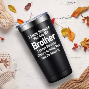 Grifarny Gifts for Brother - Big Brother Gift - Brother Gifts from Sister - Christmas Fathers Day Birthday Gifts for Brother - Brother Tumbler Cup 20oz