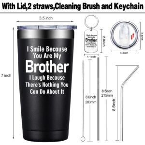 Grifarny Gifts for Brother - Big Brother Gift - Brother Gifts from Sister - Christmas Fathers Day Birthday Gifts for Brother - Brother Tumbler Cup 20oz