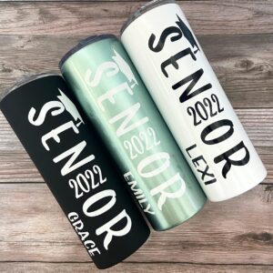 AVITO 20 oz Personalized Graduation Gift, Graduation Tumbler, Class of 2022 & 2023, Graduation Gift for Her, Class of 2022 & 2023, Seniors 2022 2023, Personalized Graduation Gift