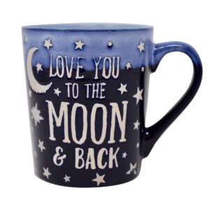 Boston Warehouse Love You to The Moon and Back Mug, 1 Count (Pack of 1), Blue