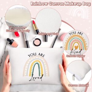 Tessco 3 Pcs Thank You Gifts for Women Appreciation Gift Boxes You Are Loved Gifts Stainless Steel Tumbler Rainbow Makeup Bag Inspirational Keychain You Are Amazing Gifts for Coworker Nurse Secretary