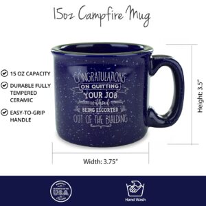 Bad Bananas Farewell Gifts For Coworkers - 15oz Campfire Coffee Mug - Congratulations on Quitting Your Job - Coworker Leaving Gifts for Women, Men, Colleagues