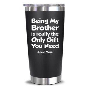 neweleven gifts for brother from sister, brother - gifts for brother - best birthday gifts for brother, big brother, little brother, siblings, brother in law - funny gag gifts for men - 20 oz tumbler