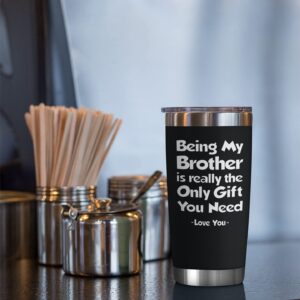 NewEleven Gifts For Brother From Sister, Brother - Gifts For Brother - Best Birthday Gifts For Brother, Big Brother, Little Brother, Siblings, Brother In Law - Funny Gag Gifts For Men - 20 Oz Tumbler