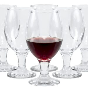 Red Co. Belluno Classic Clear Glasses for Water, Juice, Liquor - Wine Goblets - Set of 6 (13.5 Ounces)