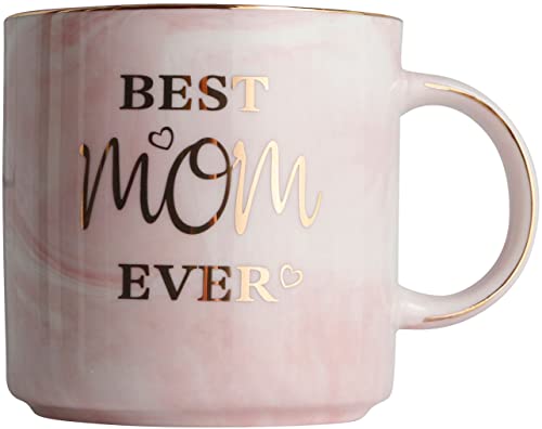 WOYOO Best Mom Mug Gifts-Best Mom Ever Coffee Mug-Novelty Mother Birthday Christmas Gifts for Mom from Daughter Son