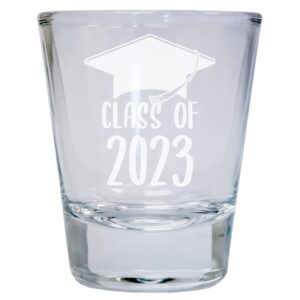 R and R Imports Class of 2023 Grad 2 Ounce Etched Round Shot Glass (Single)