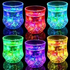 light up cups set of 6 party cups party favors adults child glow in the dark cups party cups led flashing cups led tumblers cute cups fun drinking glasses for holiday,festivals,birthday,night clubbing