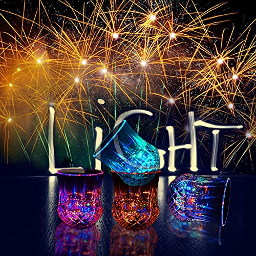 Light Up Cups Set of 6 Party Cups Party Favors Adults Child Glow in the Dark Cups Party Cups Led Flashing Cups LED Tumblers Cute Cups Fun Drinking Glasses for Holiday,Festivals,Birthday,Night Clubbing