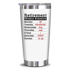 neweleven retirement gifts for women 2024 - happy retirement party decorations - coworker leaving gifts, farewell gifts, goodbye gifts for coworkers, friends - 20 oz tumbler