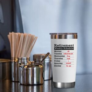 NewEleven Retirement Gifts For Women 2024 - Happy Retirement Party Decorations - Coworker Leaving Gifts, Farewell Gifts, Goodbye Gifts For Coworkers, Friends - 20 Oz Tumbler